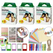 Fujifilm Instax Square Instant Film Fuji 60 Sheets+ Frames & Accessory Décor Set