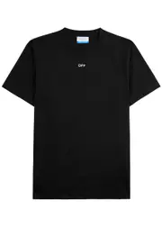 Off-white Logo-print Cotton T-shirt - Black And White XS