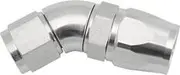 Aeroflow Stepped 45 Degree End -10 Hoseto -8AN Expander Hose End Silvteflon - AF572-10-08DS
