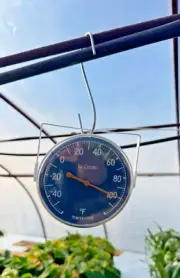 La Crosse 104-1512BL-TBP 5 inch Blue Dial Bracket Thermometer Analog Display New