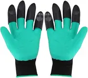 VerdiGrow Garden Gloves with Durable Claws Rubber Coated, Breathable Nylon for Digging & Planting One Pair