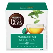 NESCAFE DOLCE GUSTO CAPSULES - MARRAKESH STYLE TEA - 16 PODS - GREEN TEA