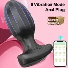 9-Modes Wearable Dildo APP Controlled Anal Plug Butt Vibrating Sex Toy Women Men