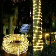 2/1PCS Rope Strip Light Solar LED Waterproof Tube Fairy Light Strings Outdoor Garden Christmas Lawn Tree Yard Fence Pathway Decor