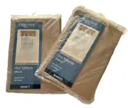 Mainstays Home Bennett Valance In Vallejo Tan Textured 60”Wx14”L Set Of 2 New