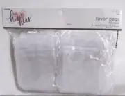 White Small Wedding Organza Gift Bags w/ Drawstring 3x4 for Jewelry Candy 50Pcs