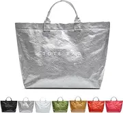 [Generic] Stellaya Tote Bag, Stellaya Womens Letters Print Tote Bag, Pvc Tote Bag for Women,Fashion Retro Kraft Handbag