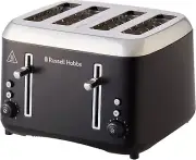 Addison 4 Slice Toaster Dual Browning Controls Defrost & Reheat Wide Slots