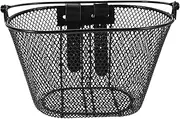 ADOCARN Bike Basket Metal Wire Front Storage Basket for Bicycles Safe and Fun Design for Family Outings Includes Carrying Handle for Scooter and Tricycle Use