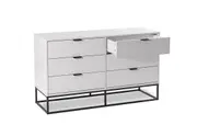 HARDING White 6 Drawer Dresser
