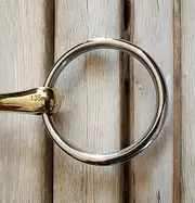 EQI Stainless Steel Full Cheek Snaffle Horse Bit with Copper Alloy Brass Mouth and Oval Link Joint Lozenge