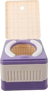 Outanaya Portable Folding Toilet for Emergency Travel Potty Compact Easy to Clean for Camping Outdoor Use Lightweight Wear Resistant Design Purple PVC