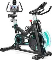 Exercise Bike, WENOKER Stationary Bike for Home, Indoor Bike with Silent Belt Drive, Heavy Flywheel, Comfortable Seat Cushion and Upgraded Digital Display