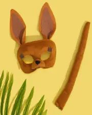 Deluxe Kangaroo Animal Costume Mask Tail