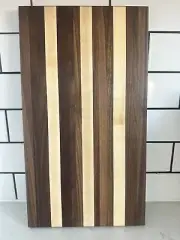 Handcrafted Walnut and Maple Edge-Grain Cutting Board