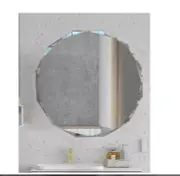 ELLO&ALLO 24 in. W x 24 in. H Round Frameless Beveled Edge Wall Vanity Mirror
