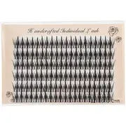 Lashie - Doll Eye Volume Cluster False Eyelashes Beige & Black - 12mm