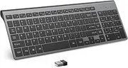 Wireless Keyboard J JOYACCESS 2.4G Slim and Compact Wireless Keyboard with Numeric Pad for Laptop, Mac Air, Apple, Computer, PC