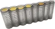 Safe Safe Box 8 Slots Euro Coins Dispenser Coin Holder Sorter Collector With Spring Quick Take Waiter Cashier Driver(Transparent)