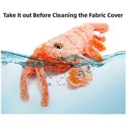 Floppy Lobster Dog Toys Plush Jumping Lobster Interactive Toy Motion Activated Moving Pet Toy, Plus SZRH A-F