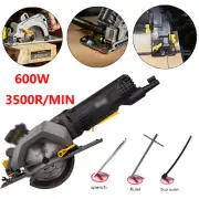 220V 600W Mini Electric Circular Saw Hand Held Wood Cutting Tool W/ Laser Guide