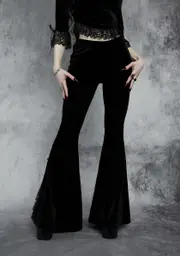 [Widow] Midnight Divination Velvet Bell Bottoms