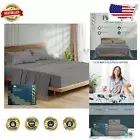 Cooling Dark Grey California King Sheets Set – 1500 Thread Count Egyptian Cotton