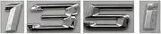 KBTBSCCPLG Chrome Shiny Silver ABS Number Letters Words Car Trunk Badge Emblem Letter Decal Sticker Compatible with BMW 1 Series 135i Car Logo