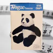 Vogue Patterns 9768 Craft Linda Carr Panda Bear Uncut Vintage 1986
