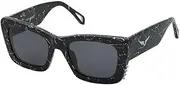 [ZADIG&VOLTAIRE] Zadig & Voltaire Szv411v Prescription Eyewear Frames, Black (Marbled Black), 51 Unisex, Marbled Black, 51