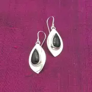 Black Onyx & Sterling Silver Earrings / Handcrafted by Sassi LaMuth Jewelry