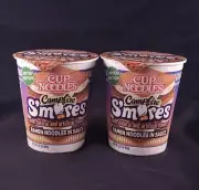 2 CAMPFIRE S'MORES Nissin Ramen Cup Noodles 3.07 oz Dry, Limited Edition!