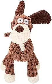 Squeaky Dog Toys Puppy Pet Chew Rope Squeaker Crinkle Rope Plush Toy Teething - Durable & Safe Material for Play and Dental Health