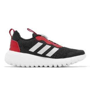 【adidas 愛迪達】童鞋 ActiveFlex BOA 3.0 K 中大童 小朋友 黑 紅 運動鞋 快速綁帶(HP2501)