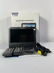 Fangor F-611D Black USB Portable Remote Control Dual Screen Car DVD Player