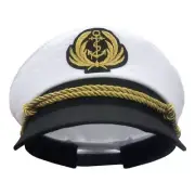 Adjustable Yacht Captain Hat Captain Costume Navy Marine Hat