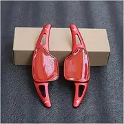 Car Steering Wheel Shift Paddles for C&adillac CT4 CT5 XT6 XT4 Car Steering Wheel Paddle Shifter Lever Interior Accessories Shift Paddle Silver Aluminum Alloy HTEOPOEKFR(Red)