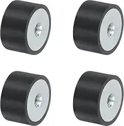uxcell 4Pcs 25 x 15mm M6 Female Thread Rubber Mounts, Vibration Isolator, Replaces Anti Vibration Pads Flat Silent Block Base Block