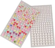 TEMPNAP Self Adhesive Pearl Stickers for Crafts of Flat Back Pearls Various for DIY Makeup Face Art and Embellishments Safe Easy to Use No Residue
