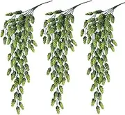 3Pcs Artificial Fake Flowers Hops Plants Realistic Faux Plastic Greenery Hanging Plant Vines UV Resistant Flower Wreath Decorations For Home Wall Garden Wedding Party Outdoor Balcony Corridor Décor