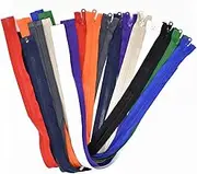 10Pcs 28Inch Separating Jacket Zippers for Sewing Jacket Coat Sports Suits Plastic Resin Zipper Replacement Bulk Kit, 10 Color