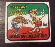 Vtg 1980's Mello Smello Pinocchio Scratch Sniff Sticker Mission Nutrition RARE!