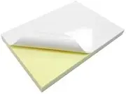 A4 Self Adhesive Paper Sticker Label Sheet Laser Inkjet Print - Gloss (PK 100)