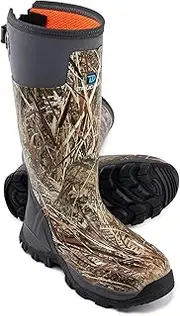 [Trudave] Hunting Boots, Rubber Boots with Steel Shank, 5mm Neoprene Mens Rain Boots Waterproof