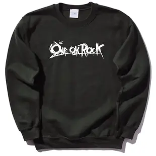 ONE OK ROCK Logo 大學T 刷毛 中性版 黑色 日本進口金屬龐克搖滾樂團