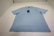 FootJoy LC DriRelease Open Stripe Polo Mens Large Blue Haze/Lime 1043A 01262968