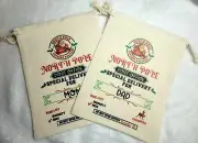 Personalized Christmas Gift Bag with double drawstring for Mom or Dad