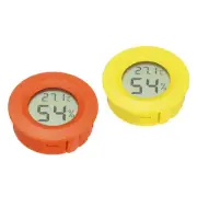 Mini Thermometer Hygrometer Digital LCD Temperature Humidity Meter, Red Yellow