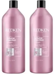 REDKEN VOLUME INJECTION SHAMPOO 1 LITRE X 2 FOR FINE HAIR