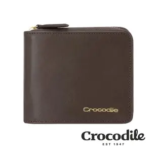 【Crocodile】短夾 9卡 壓釦零錢 Naturale 4系列-0103-10601-鱷魚皮件-原廠公司貨(男生皮夾 錢包推薦)